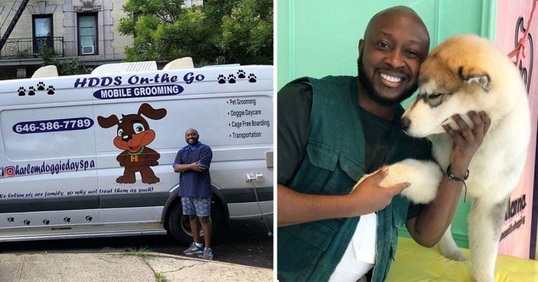 Peluquero ofrece servicio gratuito a mascotas de familias afectadas por la pandemia