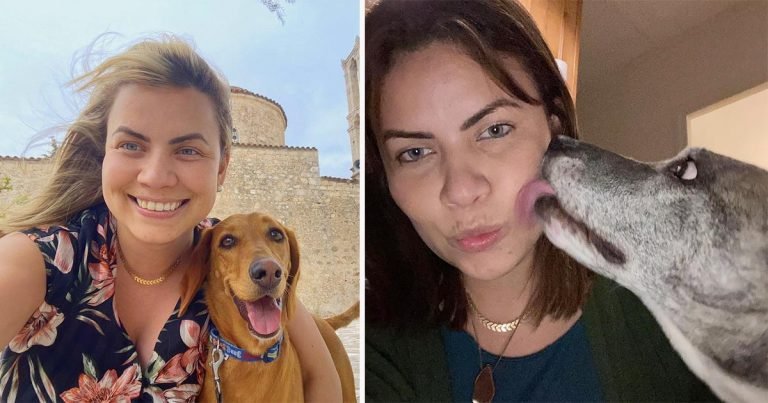 Mujer viaja por el mundo cuidando las mascotas de otras personas