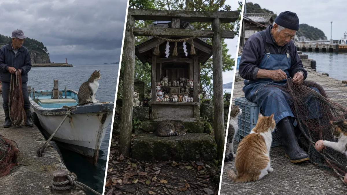 El tsunami se llevó sus aparejos y los pescadores de una isla japonesa pidieron ayuda en nombre de sus gatos 1 El tsunami se llevó sus aparejos y los pescadores de una isla japonesa pidieron ayuda en nombre de sus gatos